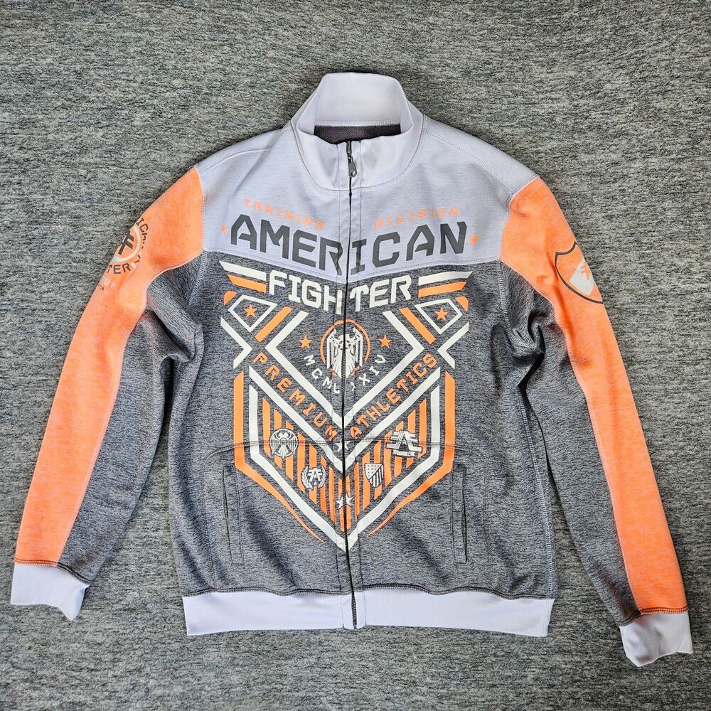 American Fighter Premium Athletics Men’s Large Graphic Reversible Jacket Buckle